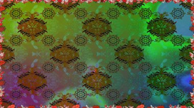 Soyut zarafet, çiçekli arkaplan deseni. Raster Güzel kumaş deseni.