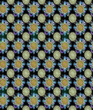 Raster illüstrasyonunda kusursuz çiçek deseni. Güzel kumaş deseni. Siyah ve nötr renklerde. Raster illüstrasyonu.