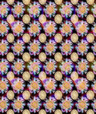 Yumuşak pamuk tasarımı. Yumuşak fayans. Klasik çiçek desenli. Sarma, tekstil ve duvar kâğıdı için kusursuz çiçek arkaplanı. Raster taze dokusu.