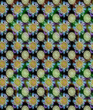 Modaya uygun kumaş deseni. Raster illüstrasyonu. Kusursuz Tony kumaş deseni. Küçük çiçekte sevimli çiçek deseni var..