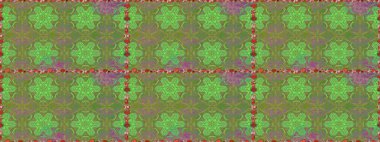 Raster - stok. Vadinin yeşil renkli çiçekleri. Suluboya, elle çizilmiş. Kusursuz arkaplan deseni.