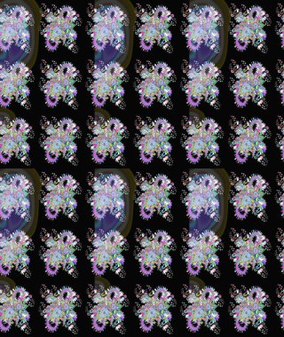 Raster çizimde sorunsuz çiçek desenli. Düz çiçek öğeleri tasarım. Fantezi kumaş deseni. Bahar Tema Dikişsiz desen arka plan rengi.