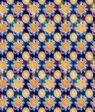 Raster illüstrasyonu. Suluboya kusursuz desen. Dekorasyon ve tasarım için güzel bir desen. Eski model. Moda baskısı. Çiçeğin suluboya çizimlerinin zarif deseni.