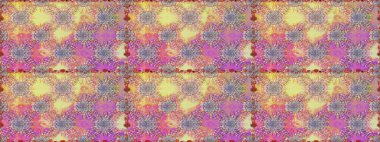 Kumaş desenli papatya çiçeği detayı. Tarafsız renklerde çiçekler.