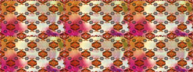 Raster illüstrasyonunda kusursuz çiçek deseni. Suluboya stilinde bej renkte çiçekler.