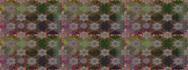 Raster Çiçek İllüstrasyonu 'nun şirin tekstili. Gri renkli etnik çiçeklerle kusursuz bir desen..