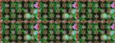 Raster suluboya çiçek deseni, narin çiçekler, yeşil çiçekler, tebrik kartı şablonu. Güzel kumaş deseni.