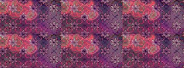 Raster Cute fabric pattern. Flat Flower Elements Design. Seamless vintage. Colour Spring Theme seamless pattern Background.