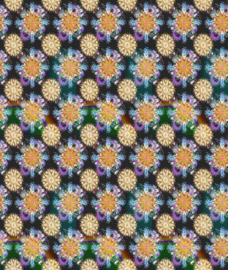 Ton halinde. Suluboya desensiz çiçek buketi. Moda baskısı. Dekorasyon ve tasarım için güzel bir desen. Çiçeğin suluboya çizimlerinin zarif deseni.