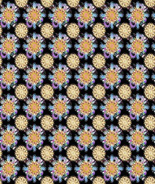 Çiçeksiz desenli arka plan. Gömlek baskısı için çiçek boyası. Siyah ve bej renkli çiçekler.