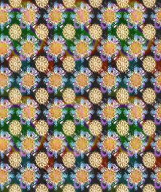 Suluboya kusursuz desen. Moda baskısı. Dekorasyon ve tasarım için güzel bir desen. Raster illüstrasyonu. Çiçeğin suluboya çizimlerinin mükemmel deseni. Eski.