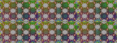 Yeşil renkte çiçeklerle süslenmiş kusursuz çiçek deseni. Suluboya tarzında yeşil renkte çiçekler.