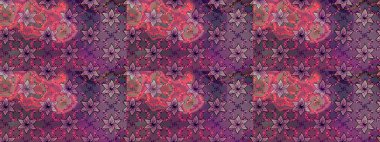 Raster Cute fabric pattern. Flat Flower Elements Design. Seamless vintage. Colour Spring Theme seamless pattern Background.