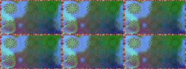 Arkaplan dokusu, duvar kağıdı, mavi renkli çiçek teması. Kabile sanatı boho baskısı, klasik çiçek arkaplanı. Soyut etnik raster pürüzsüz desen.