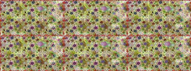 Hoş bir çiçek geçmişi var. Küçük çiçekteki kusursuz desen. Güzel kumaş deseni. Raster illüstrasyonu.