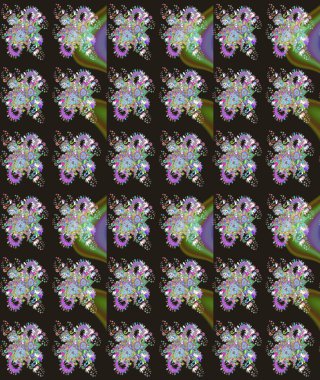 Şatafatlı bahar bahçesi dokusu. Çiçek deseni. Raster illüstrasyonu. Çiçek çizimi arkaplanı.