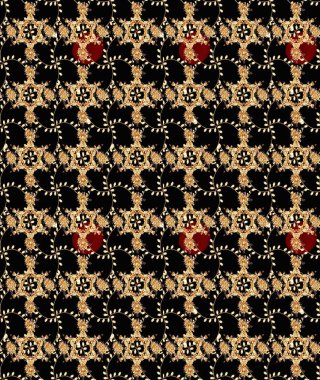 Çiçek. Raster illüstrasyonu. Taslak dekoratif arka plan, çiçek mandala. Siyah renklerde.