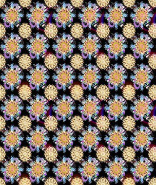 Küçük çiçekteki sevimli çiçek deseni. Güzel karalama çiçekleri olan kusursuz çiçek desenleri. Güzel kumaş deseni. Raster illüstrasyonu.