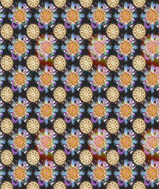 Çiçekli karalama şeklinde Raster çiçek deseni. Nazik, sevimli çiçek arkaplanı. Gri ve bej renkli çiçekler.