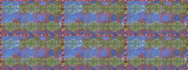 Mavi renkli çiçekler. Çiçeksiz desenli arka plan, yaz çiçekleri. Düz Çiçek Elementleri Tasarımı. Renkli Bahar Teması Kusursuz Arkaplan.