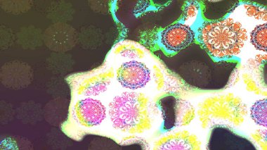 Renkli Bahar Teması eskiz kalıbı. Düz Çiçek Elementleri Tasarımı. Güzel kumaş deseni. Raster illüstrasyonunda çiçek deseni çizimi.