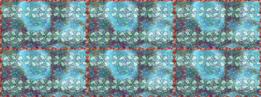 Raster - stok. Mavi çiçekli kusursuz desen, suluboya çiçek deseni, şirin çiçek, duvar kağıdı, kart veya kumaş için fayanslı.