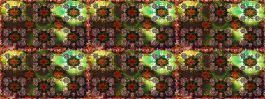 Renkli Bahar Temalı Kusursuz Arkaplan. Çiçekli, kusursuz bir arkaplan. Düz Çiçek Elementleri Tasarımı. Çocuk stili.