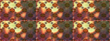 Kahverengi renkli çiçekler. Renkli Yaz Temalı Kusursuz Arkaplan. Çiçekli kusursuz retro desen. Düz Çiçek Elementleri Tasarımı.