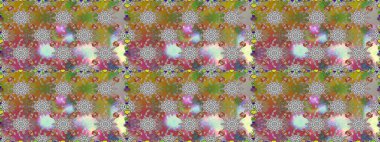 Düz Çiçek Elementleri Tasarımı. Renkli Yaz Temalı Kusursuz Arkaplan. Gri renkli çiçekler. Raster illüstrasyonunda kusursuz çiçek deseni.