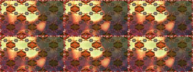 Kahverengi renkli çiçekler. Renkli Yaz Temalı Kusursuz Arkaplan. Çiçekli kusursuz retro desen. Düz Çiçek Elementleri Tasarımı.