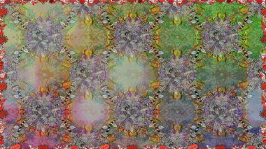 Gri ve nötr renklerde güzel çiçekli ve yapraklı kusursuz desen, suluboya çiçek deseni, duvar kağıdı, kart veya kumaş için fayanslı. Raster illüstrasyonu.