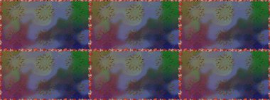 Renkli Yaz Temalı Kusursuz Arkaplan. Güzel kumaş deseni. Düz Çiçek Elementleri Tasarımı. Raster illüstrasyonunda trendsiz çiçek deseni.