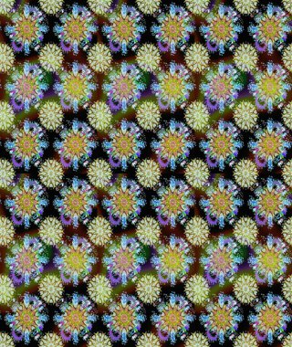 Kusursuz çiçek deseni. Asya tekstil tarzında. Raster illüstrasyonu. Tarafsız ve kahverengi renkte çiçekler. Raster illüstrasyonu.