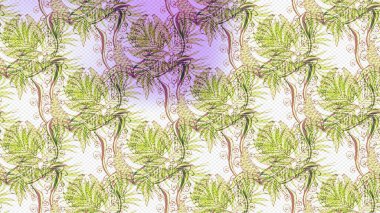 Ultraviyole kumaş deseni. Organik motif arka planı. Raster illüstrasyonu. Çizim deseni.