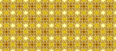 Klasik klasik klasik arka plan. Kusursuz klasik raster sarısı, kahverengi, bej ve altın desenli. Geleneksel oryantasyon süsü.