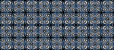 Tarafsız, mavi ve gri renklerde altın elementlerle kusursuz bir desen. Geleneksel oryantasyon süsü. Klasik klasik klasik arka plan. Kusursuz klasik raster altın desenli.