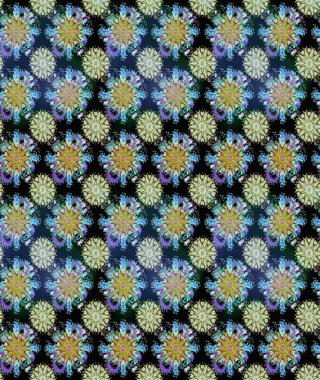 Raster illüstrasyonu. Küçük çiçekli şirin bir desen. Çiçek ve yapraklı çiçek deseni.