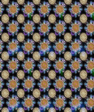 Raster illüstrasyonunda kusursuz çiçek deseni. Siyah ve nötr renkte çiçekler.