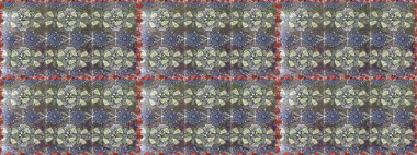 Gri ve nötr renklerde güzel çiçekli ve yapraklı kusursuz desen, suluboya çiçek deseni, duvar kağıdı, kart veya kumaş için fayanslı. Raster illüstrasyonu.