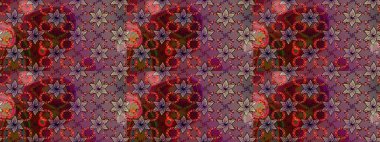 Küçük renkli çiçekler. Robot resim. Küçük çiçekte güzel bir desen. Motley illüstrasyonu. Çiçekli yaz çiçekleri. Moda baskıları için zarif bir şablon.