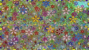 Eski usul. Raster illüstrasyonu. Raster. Kusursuz bir geçmişi var. Kumaş, tekstil, duvar kağıdı baskısı için. Tomurcukları çiçekli sevimli çiçek deseni..