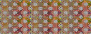 Beautiful fabric pattern. Raster illustration. Cute seamless floral print with spring flowers.