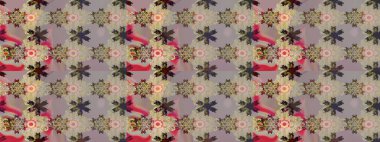 Raster illüstrasyonu. Klasik çiçek tasarımı elementleri. Gri ve bej kıvırcık çiçekler Gri ve bej renkler.