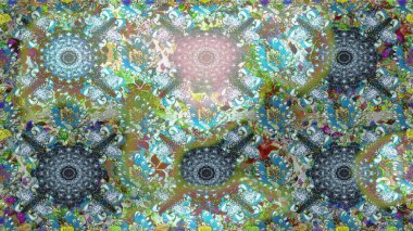 Motley illüstrasyonu. Küçük çiçekte güzel bir desen. Küçük renkli çiçekler. Çiçekli bahar çiçekleri. Kusursuz. Moda baskıları için zarif bir şablon.