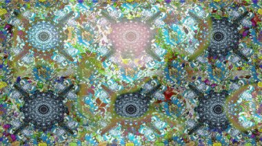 Motley illüstrasyonu. Küçük çiçekte güzel bir desen. Küçük renkli çiçekler. Çiçekli bahar çiçekleri. Kusursuz. Moda baskıları için zarif bir şablon.