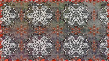 Etnik Mandala süsü. Raster Henna dövme stili. Kızılderili desenli desenli desenli şal deseni. Tekstil, tebrik kartı, boyama kitabı, telefon kılıfı baskısı için kullanılabilir.