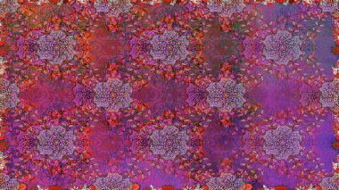 Sevimli, pürüzsüz desenli, küçük çiçekli, klasik tarzda. Kumaş, duvar kağıdı ve kağıt üzerine baskı yapmak için gelişen arka plan. Raster illüstrasyonu. Moda arka planında parlak buketler.