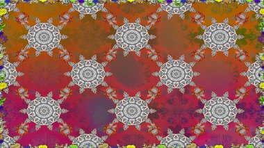 Sevimli küçük çiçek desenle. Raster resim. Çiçek desenli çiçek ve yaprakları ile.