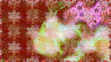 Sevimli çiçek arka plan. Raster resim. Güzel kumaş deseni. Küçük çiçek seamless modeli.