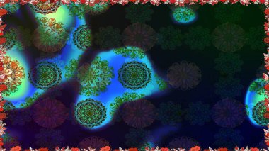 Raster deseni. Karalama çiçekleri kusursuz desen. Gri ve mavi el çizimi desen. Sanat ilham verici ve mavi stil çiçekler ve arka plan bırakır.